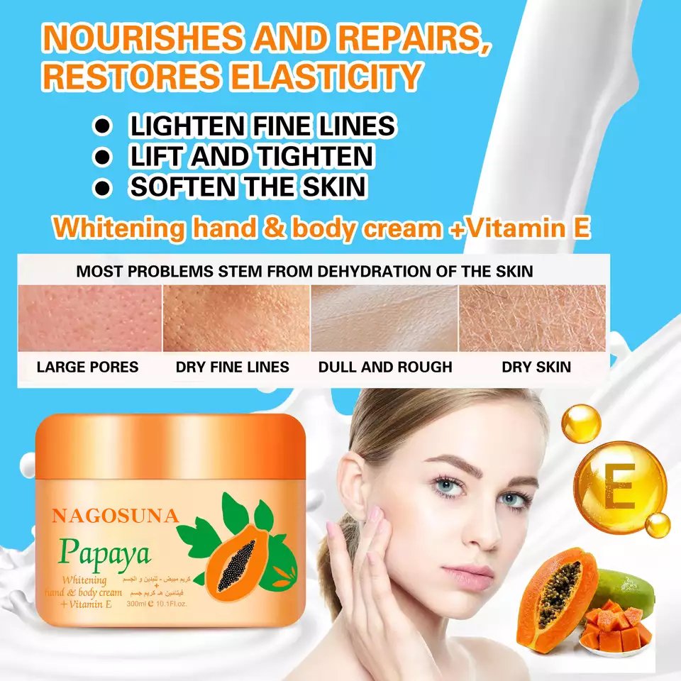 Hot sale hand body face whitening moisturizing cream for the face anti aging cream and wrinkles face cream papaya VE women