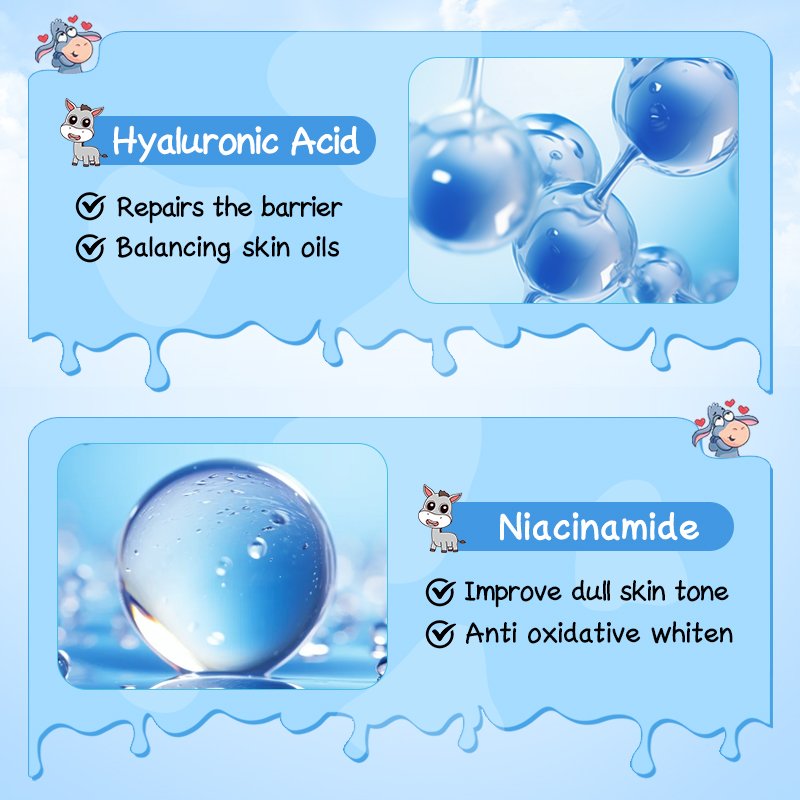 OEM ZOZU Private Label Niacinamide Skin Care Products Donkey Milk Gentle Nourishing Soothes Moisturizing Whitening Face Cream