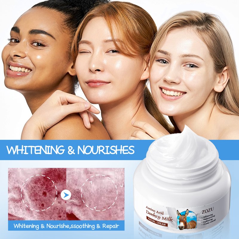 OEM ZOZU Private Label Niacinamide Skin Care Products Donkey Milk Gentle Nourishing Soothes Moisturizing Whitening Face Cream