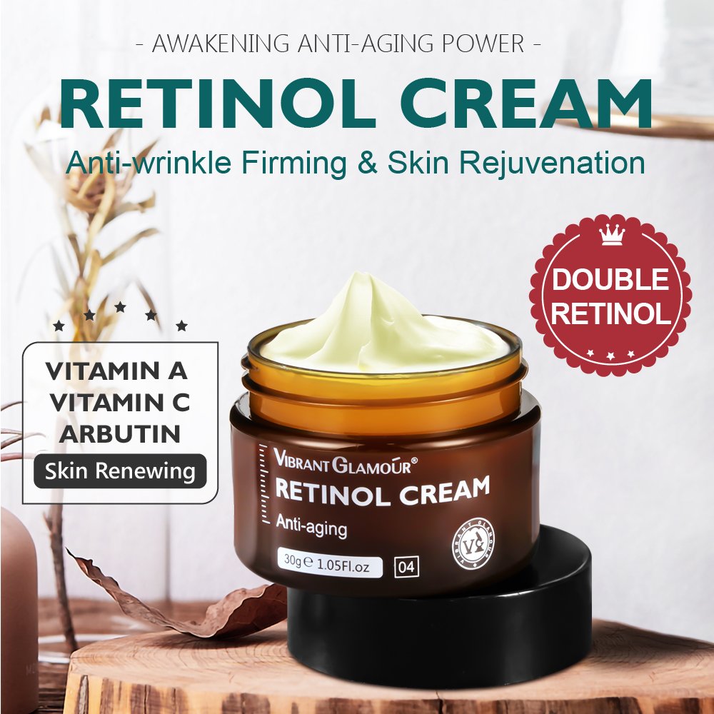 VIBRANT GLAMOUR Retinol Face Cream Anti-Aging Remove Wrinkle Firming Lifting Whitening Brightening Moisturizing Retinol Cream