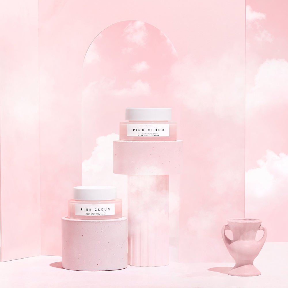 HLE Private Label High Quality OEM Organic Vegan Moisturizing Anti Wrinkle Pink Cloud Soft Face Cream For Women