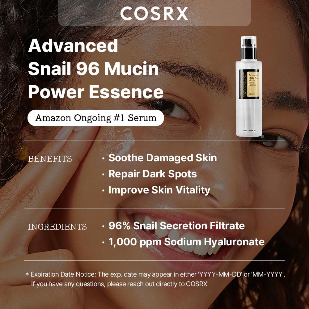 COSRX Advanced Snail 96 Mucin Power Essence - Made in Korea Hydrating Serum Cream Korean Products Female K-Beauty