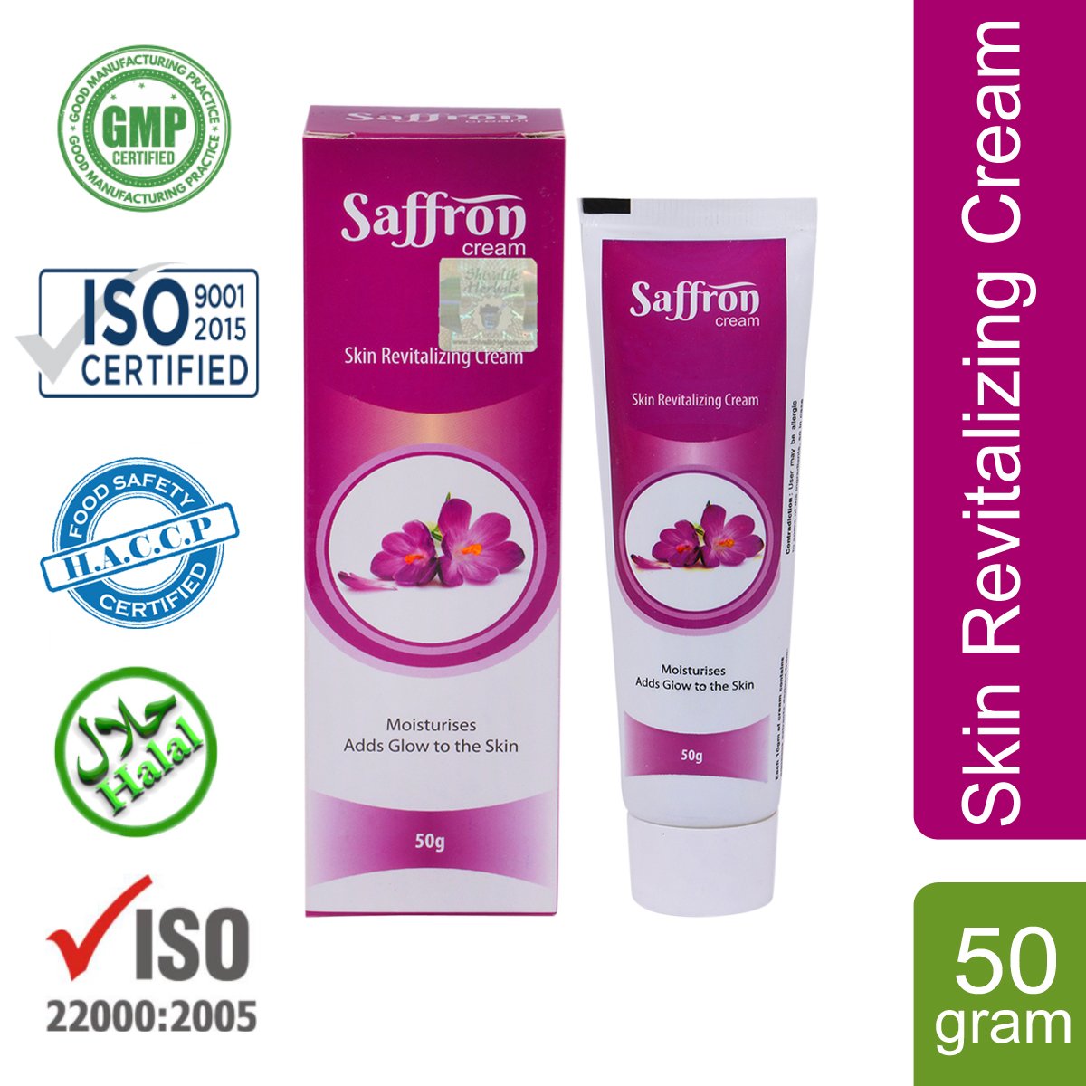 saffron cream Herbal skin cream whitening and improving complexion without chemical natural cream