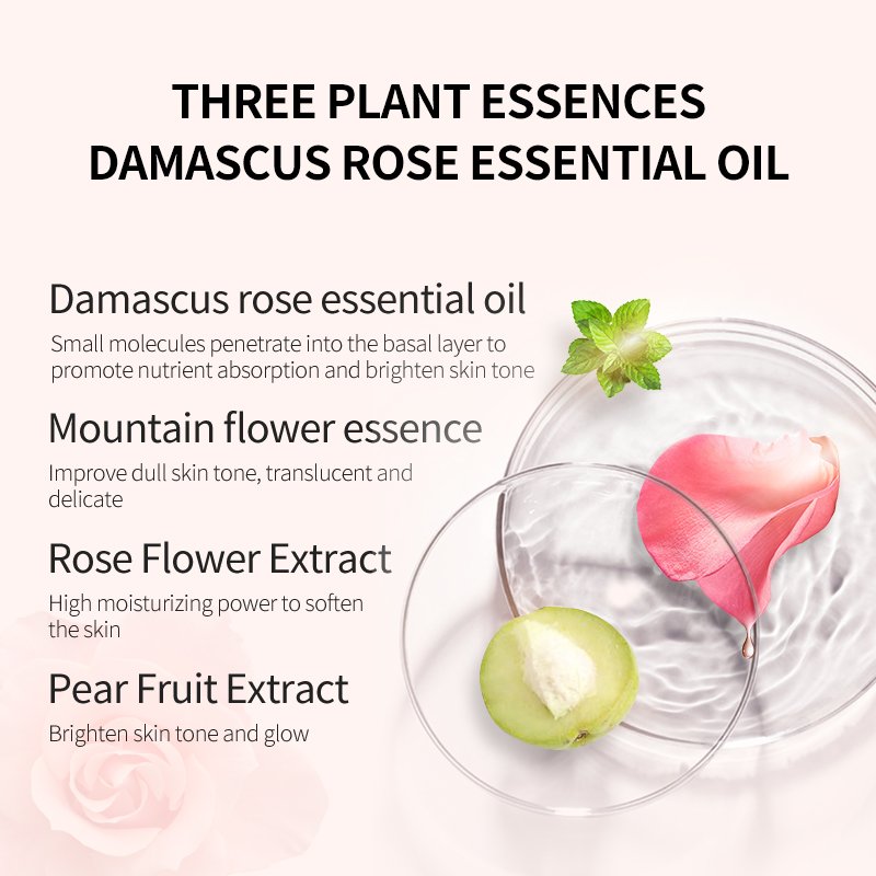Luxury Skincare Face Moisturizer Cream Day Night Skin Active 3-in-1 Face Moisturizer Whitening Rose Essential Oil Lotion Cream