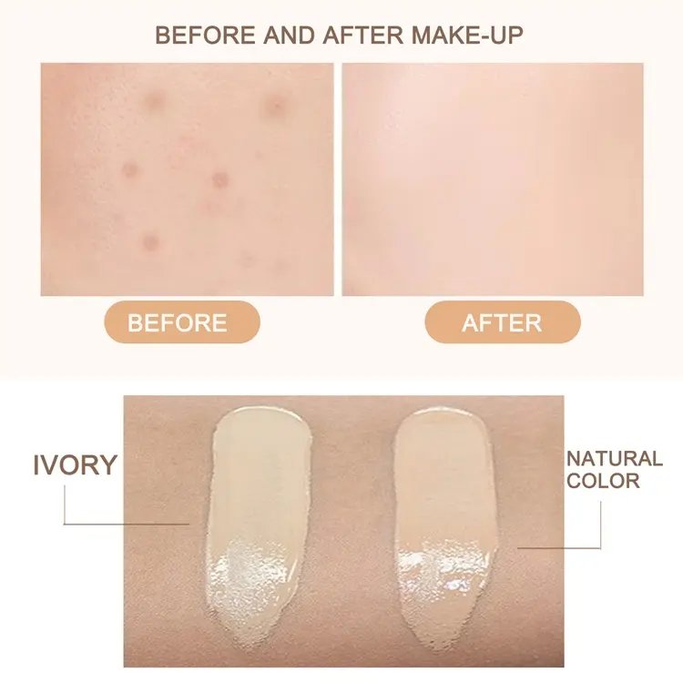 Private label Air Cushion Powder Vegan Long Lasting Waterproof cosmetics moisture bb Cushion Foundation with Puff
