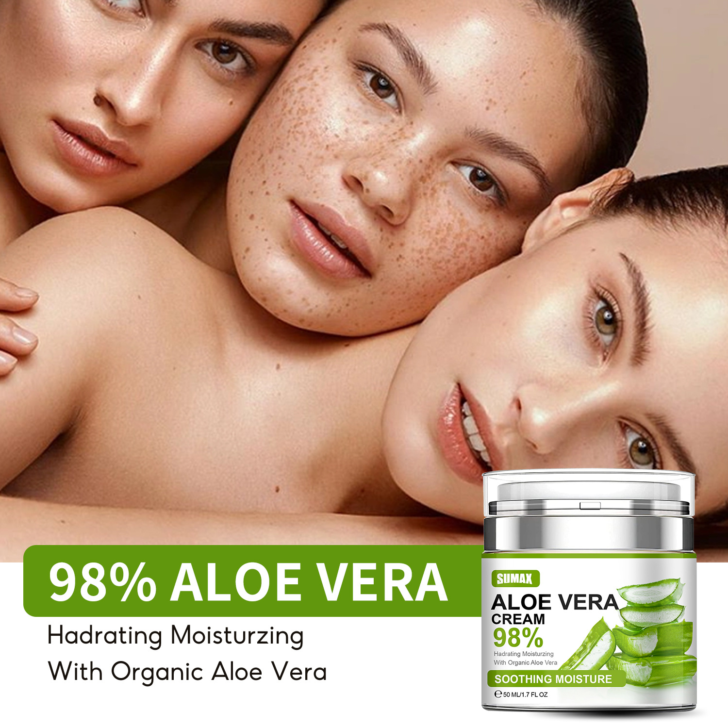 organic 98% aloe vera soothing moisturizing face cream hydrating facial lotion moisturizer cream for face