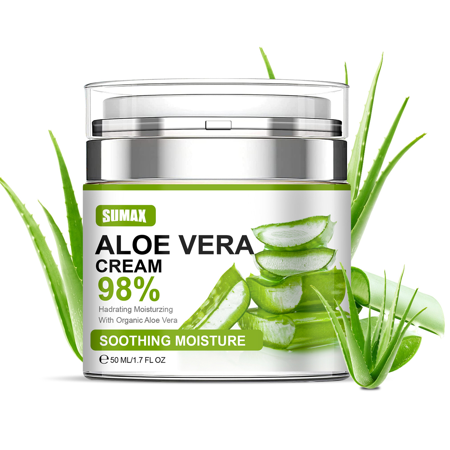 organic 98% aloe vera soothing moisturizing face cream hydrating facial lotion moisturizer cream for face