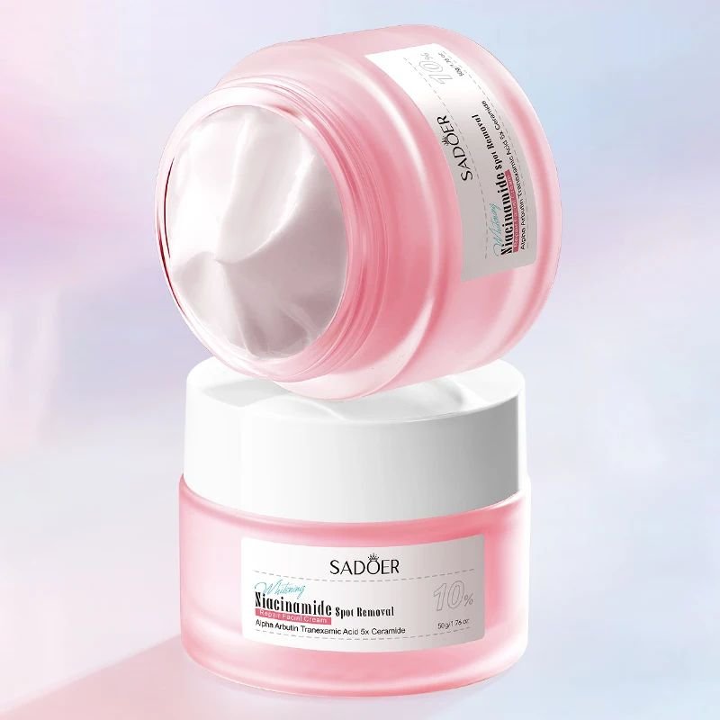 SADOER Private Label Nicotinamide Skin Whitening Brightening Face Cream Freckle Removing Repair Cream Skin Care Products