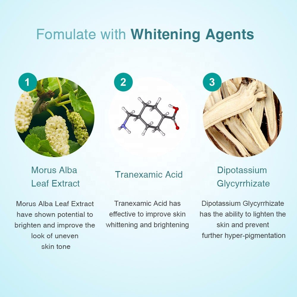 Whitening Face Cream & Lotion Water-Based for Reduced Melanin Pigment Skin Care