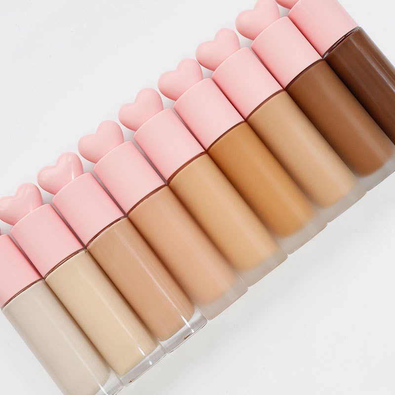 Private Labelset Box Gel Female Waterproof Matte Face Foundation Custom Logo Makeup Base Accept Logo Full Coverage Waterproof