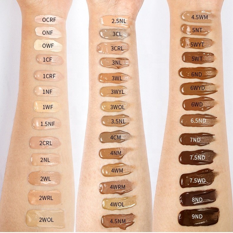 Private Labelset Box Gel Female Waterproof Matte Face Foundation Custom Logo Makeup Base Accept Logo Full Coverage Waterproof