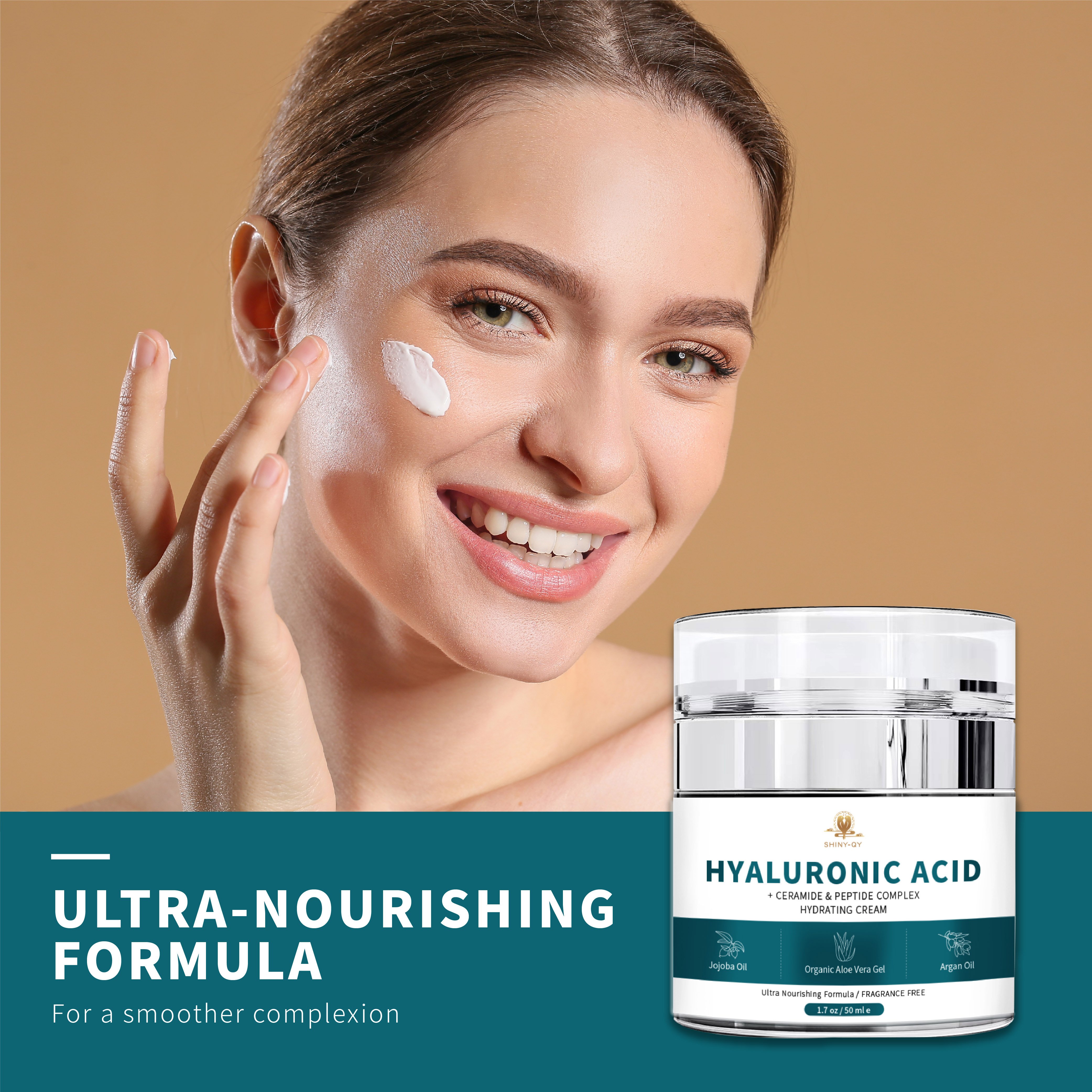 Private Label Anti Aging Wrinkles Hydrating Moisturizing Hyaluronic Acid Face Cream