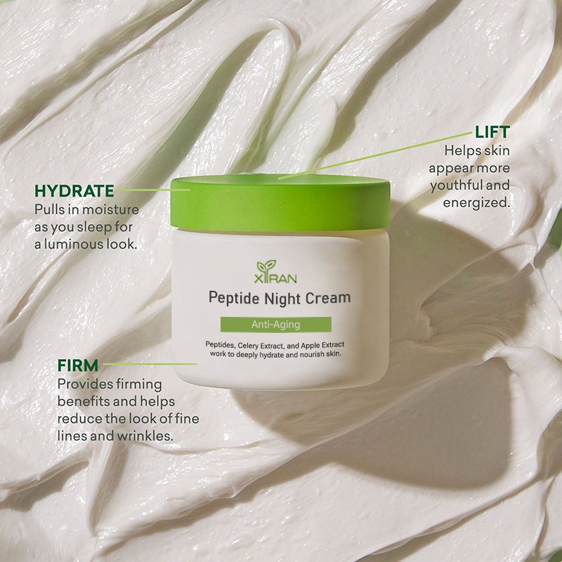 Private Label Natural Peptide Sleeping Face Cream Cruelty-free Vegan Collagen Peptides Anti-Aging Anti-Wrinkle Face Cream