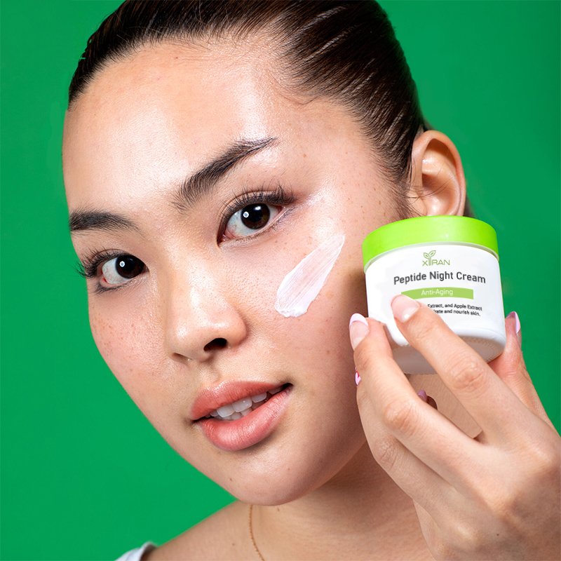 Private Label Natural Peptide Sleeping Face Cream Cruelty-free Vegan Collagen Peptides Anti-Aging Anti-Wrinkle Face Cream