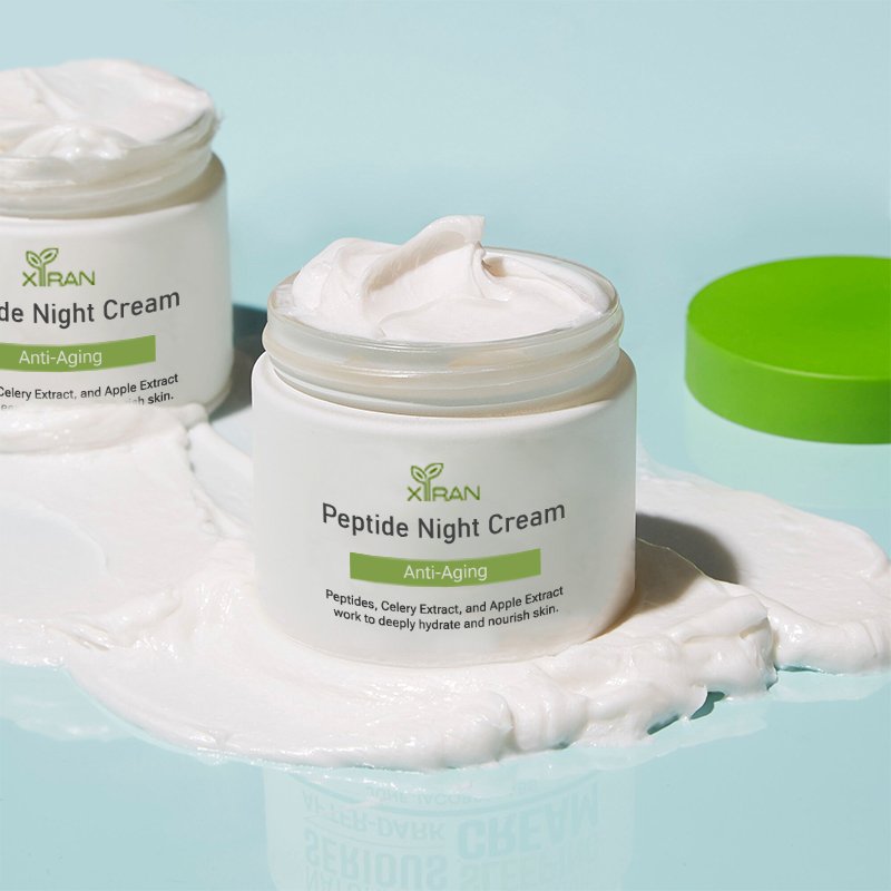 Private Label Natural Peptide Sleeping Face Cream Cruelty-free Vegan Collagen Peptides Anti-Aging Anti-Wrinkle Face Cream