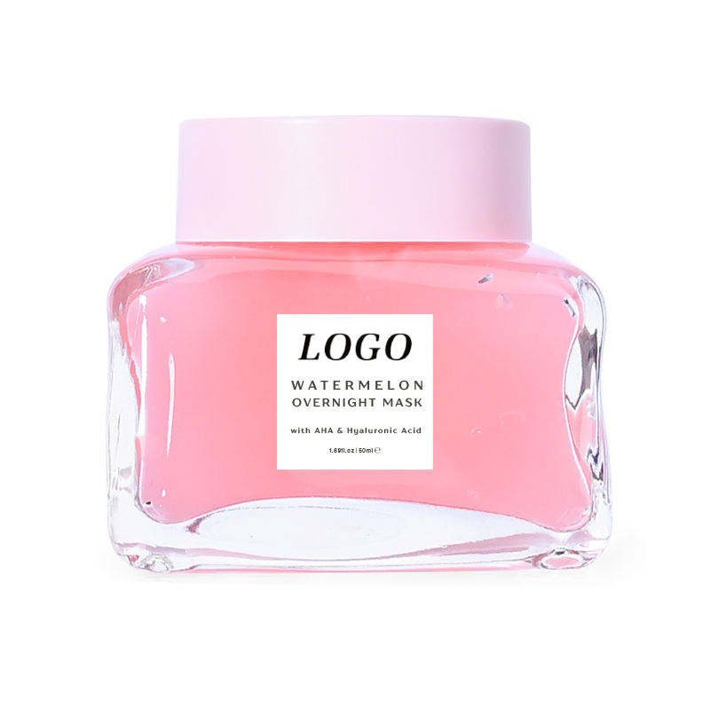 SharkBaby OEM Face Moisturizer Private Label Hyaluronic Acid 75% Watermelon Extract Pink AHA BHA Anti Acne Face Cream