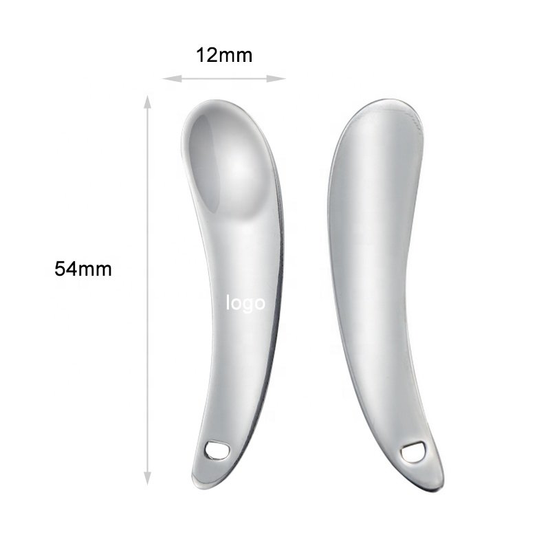 Purple Crescent Shape 54mm Face Cream Scoop beauty small Mask scooping spoons for skincare