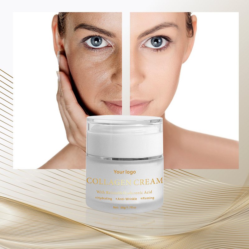 Vegan Organic Skin Anti Aging Wrinkle Skin Firming Moisturizing Retinol Hyaluronic Acid Collagen Face Cream For Wholesale