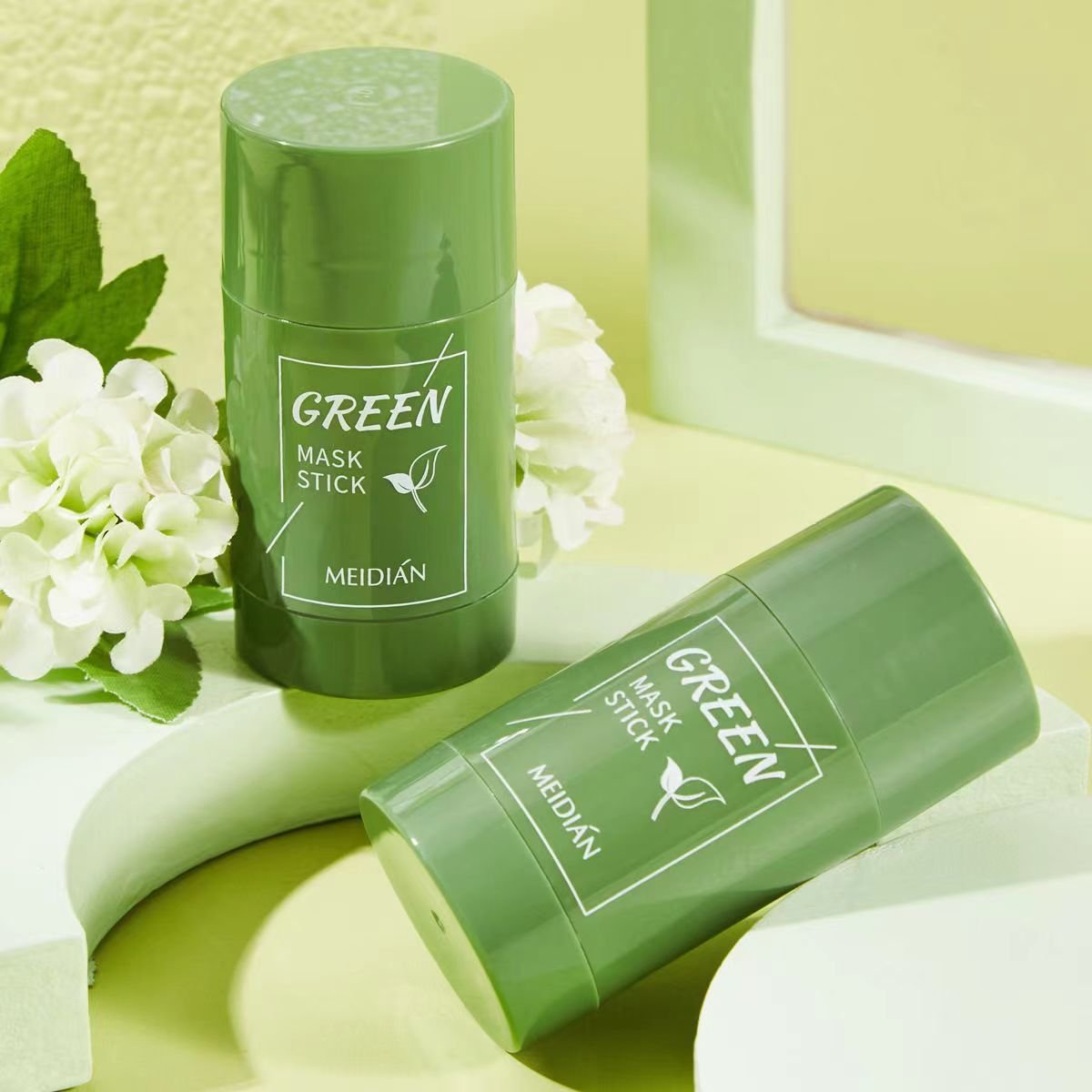 Wholesale Private Label Facial Care Matcha Green Mask Stick Purifying Green Musk Stick Deep Moisturizing Shrink Pores Blackhead