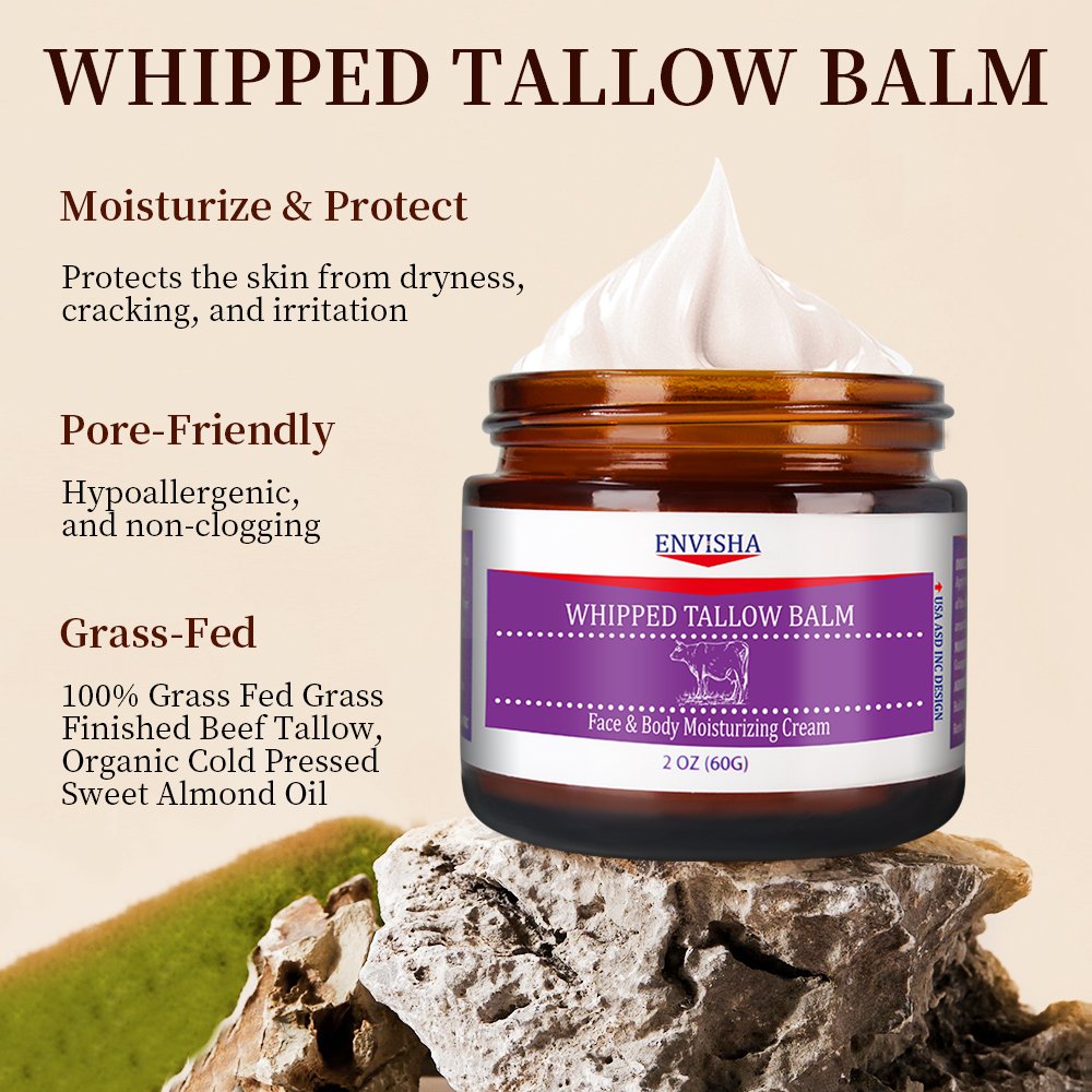 OEM ODM Whipped Tallow Face Balm Facial Skincare Moisturizer Cream Lotion Balm Nourishing Beef Tallow Face Butter