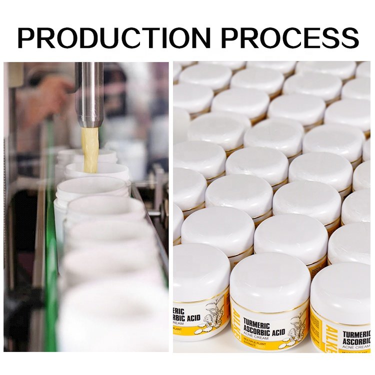 Private Label 3 Day Oily Skin Care Face Blemish Anti Pimples Removal Acne Marks Vitamin C Brightening Ailke Turmeric Cream