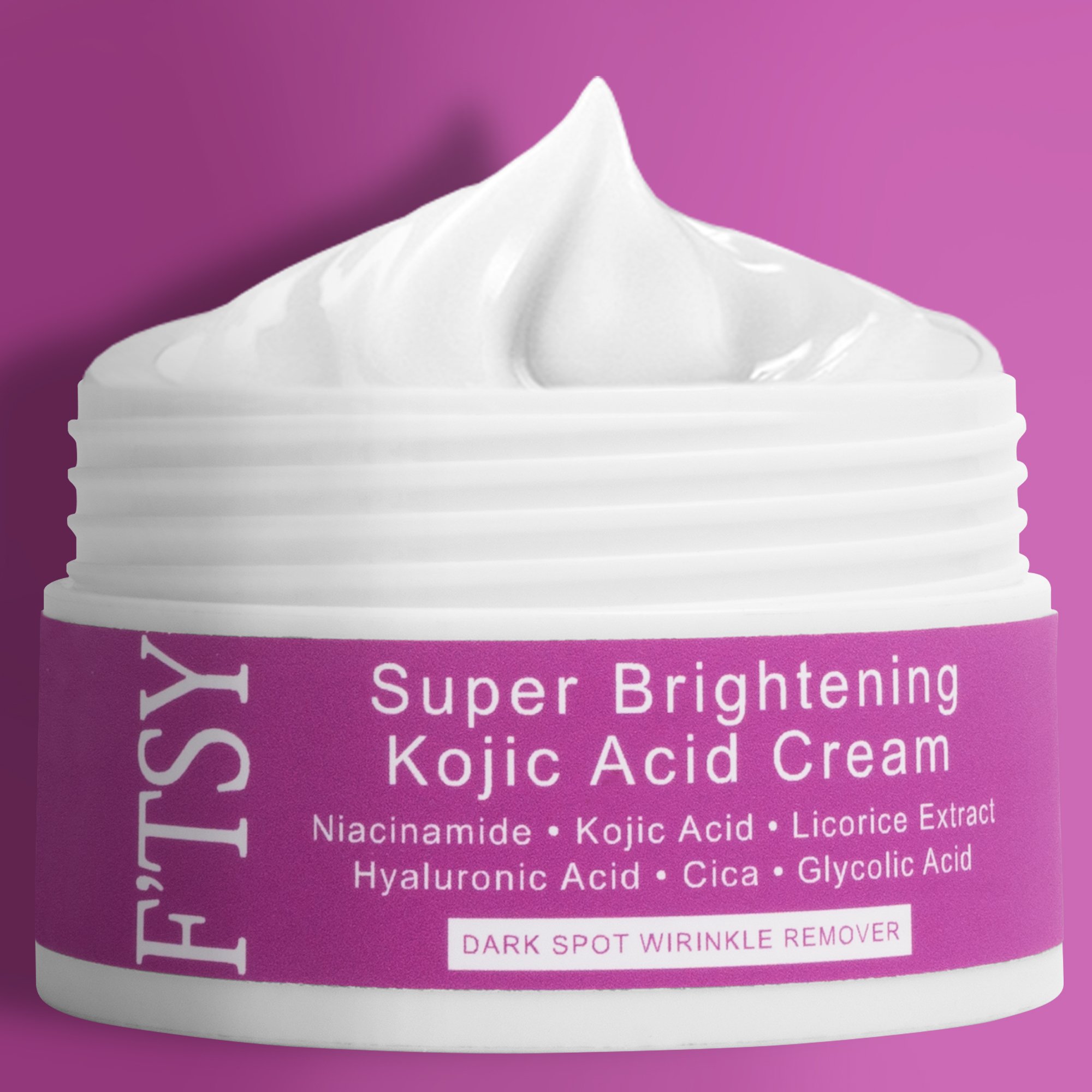 OEM Cica Kojic Acid Face Cream Niacinamide Licorice Extract Deep Nourishing Hydrating Anti Wrinkle Whitening Cream