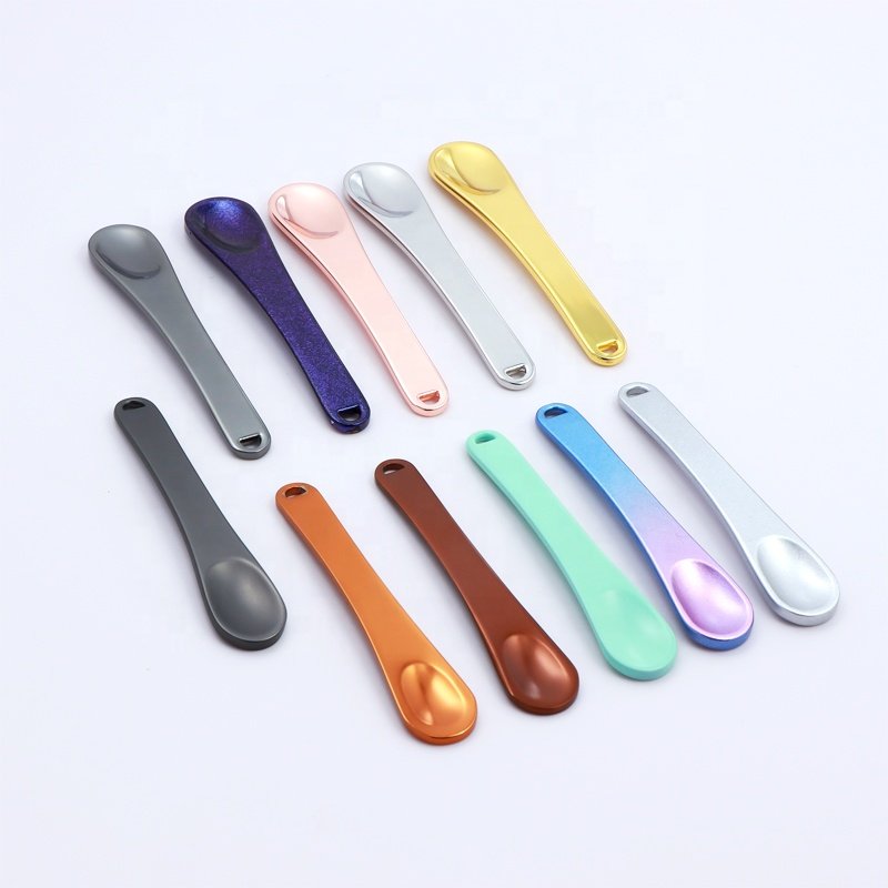 In stock luxurious 60mm zinc alloy facial eye cream spoon mini gold cosmetics spatula