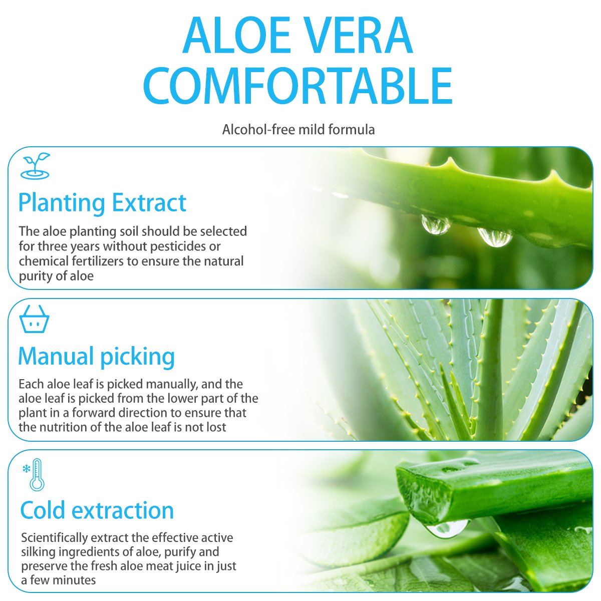 Custom Aloe Vera Cleansing Gel Nature Soothing Moisture Cream Face Wash for Deep Cleansing 98ml