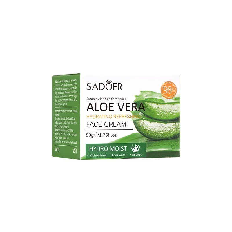 50g private label SADOER Wholesale aloe vera cream face care moisturizer nourishing best face cream for beauty