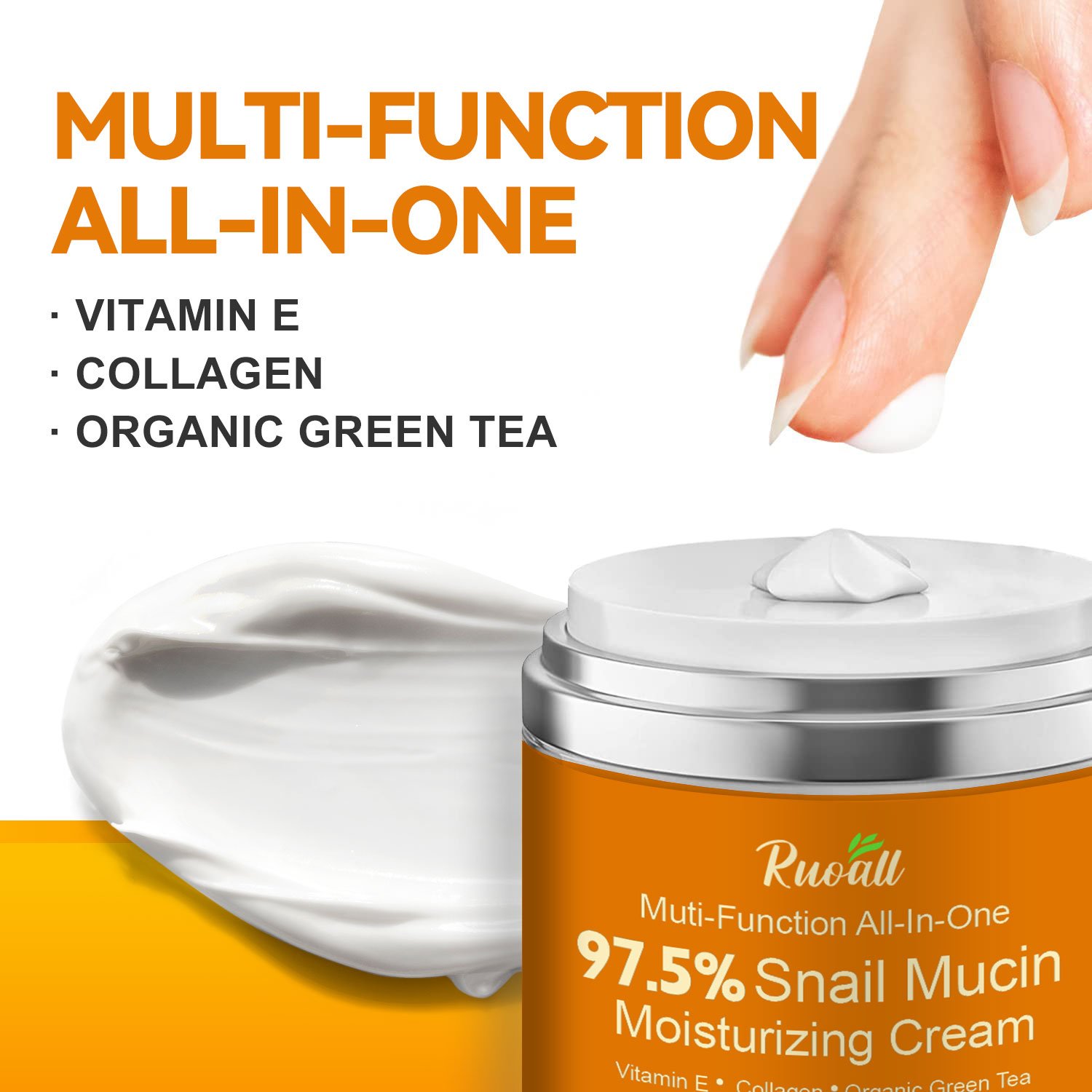 Snail Mucin 97.5% Moisturizer Daily Face Gel Cream, 50ml / 1.69oz Snail Mucin Face Cream