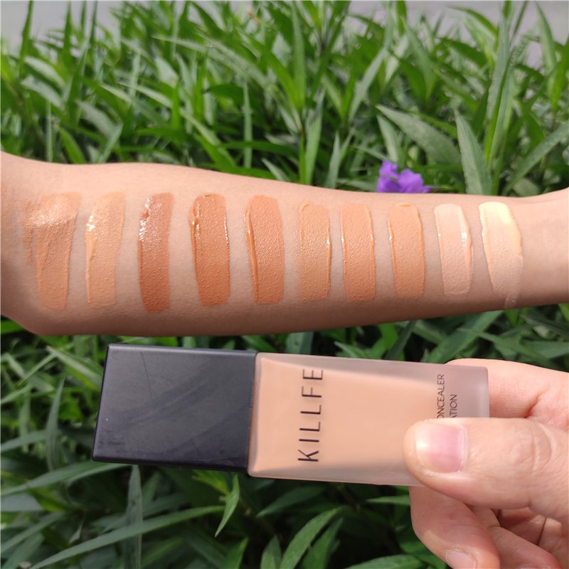 private label full coverage vegan cruelty free liquid foundation makeup guangzhou manufacturer