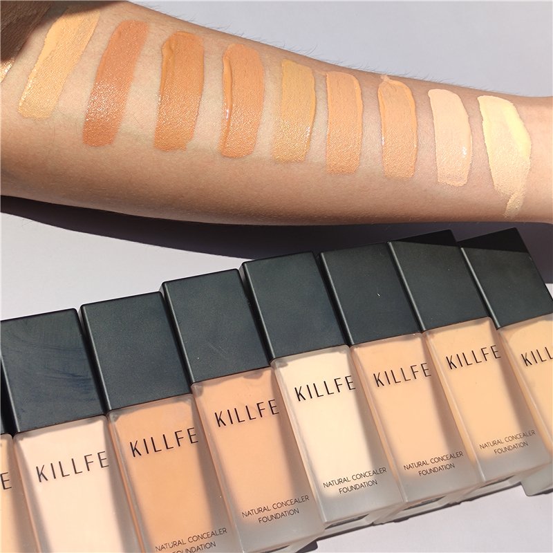 private label full coverage vegan cruelty free liquid foundation makeup guangzhou manufacturer