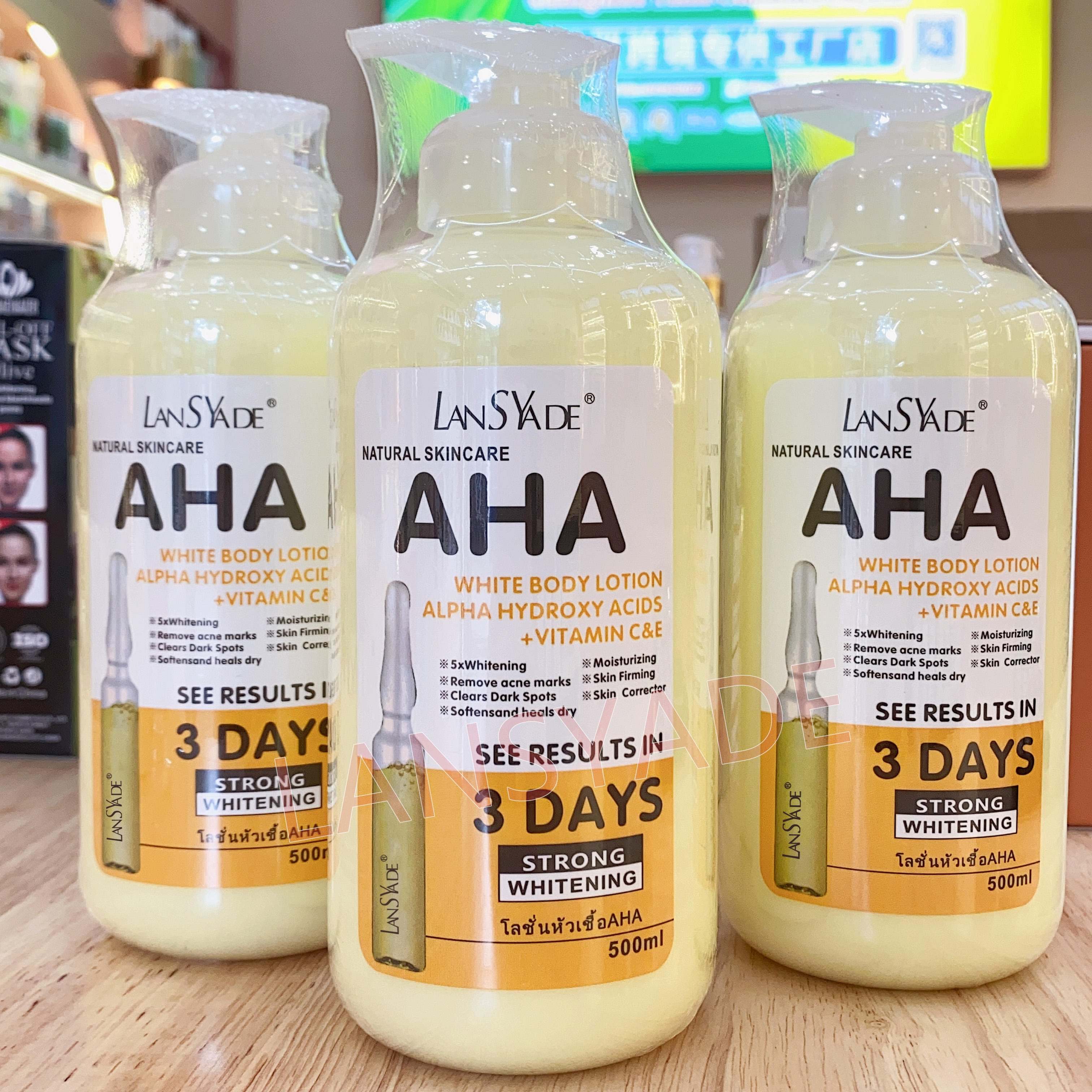 500ml Whitening Body Cream Lightening Moisturizing Vitamin C Shea Butter Nourish Skin Anti-aging AHA Body Lotion