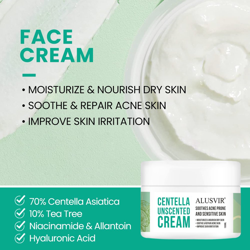 Customized Logo 50ml Centella Asiatica Extract Cream Moisturizing Acne Soothing Calming Redness Face Cream Facial Moisturizer