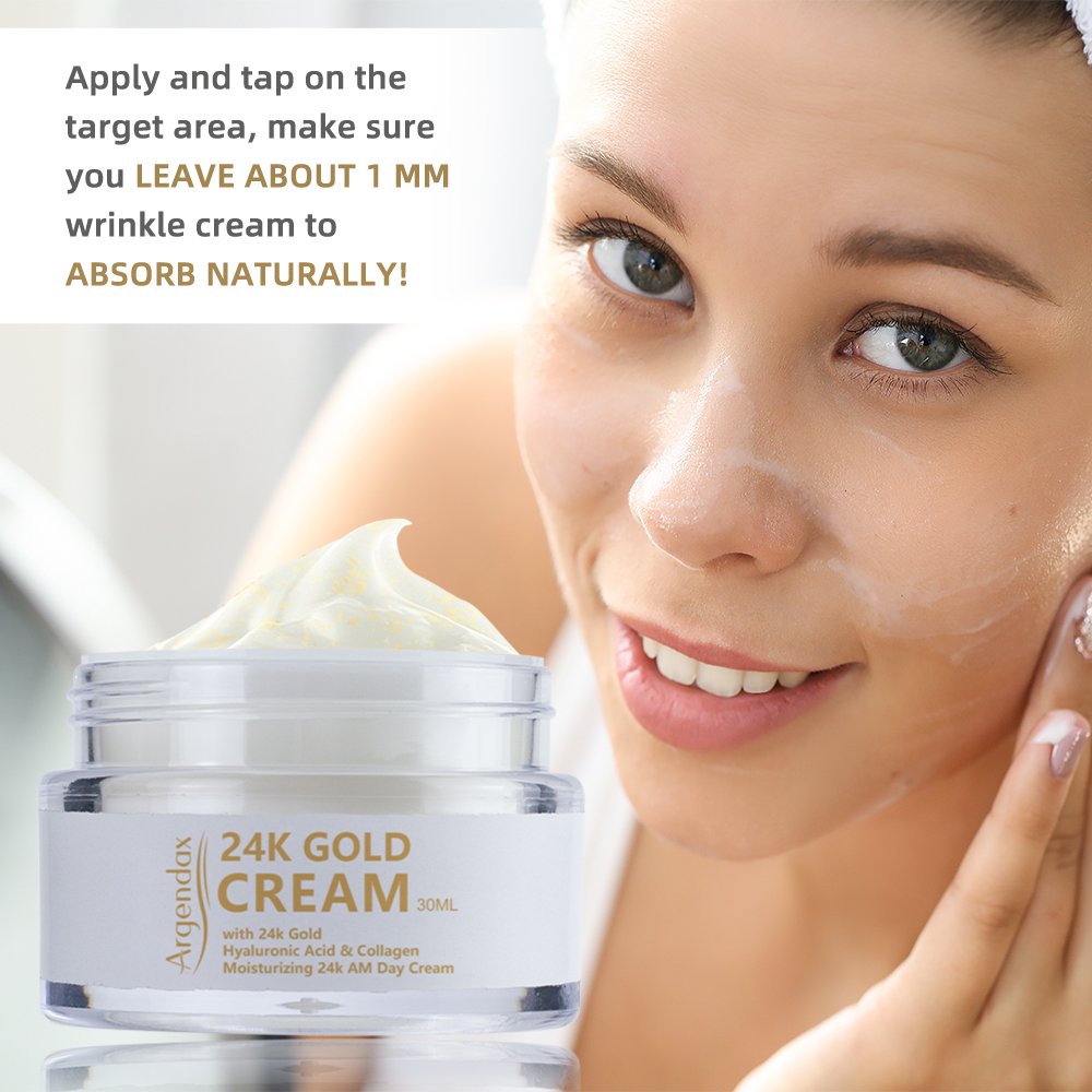 Private Label Best Popular Skin Care Anti-aging Moisturizing Skin Whitening 24K Gold Day Face Cream
