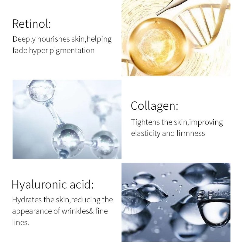 Anti Ageing Cream with Collagen Anti Wrinkle Reduce Appearance of Dark Circles Fine Lines Retinol Face Cream