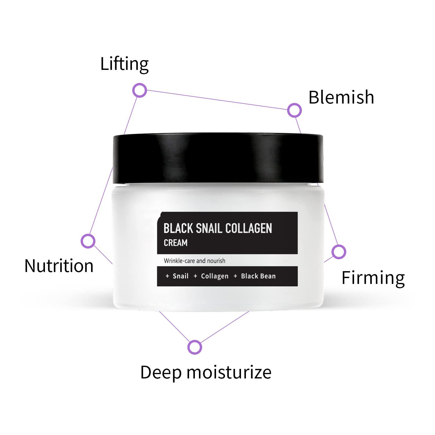 Custom Logo Moisturizing Collagen Snail Whitening Face Cream Remove Pimples Acne Snail face cream