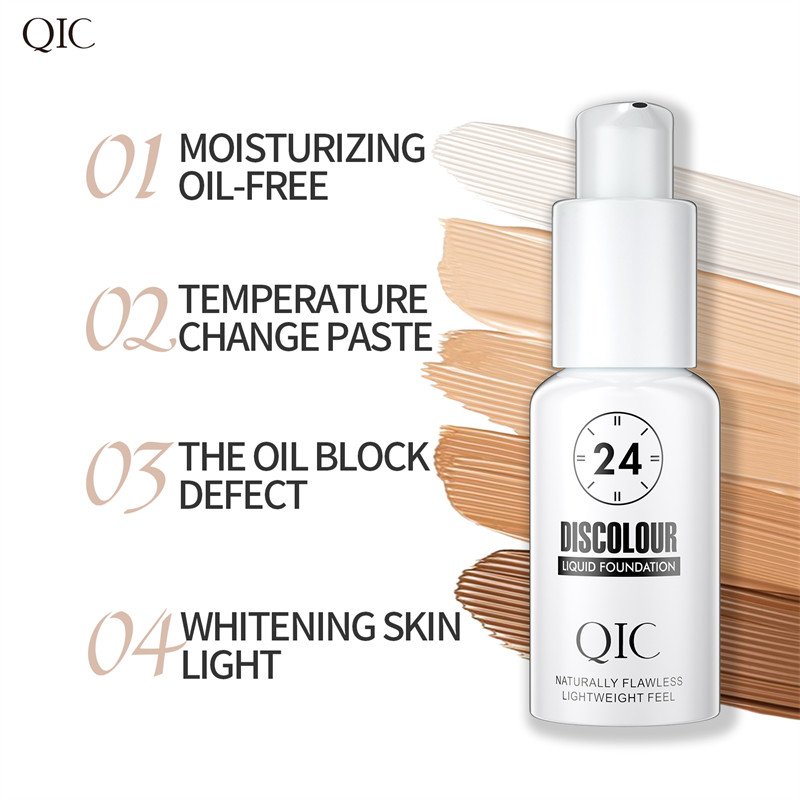 Make up foundation bracket base round clear head waterproof concealer cosmetics liquid foundation bottle for women