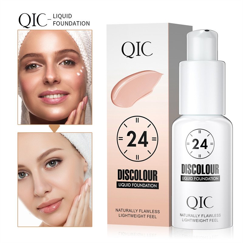 Make up foundation bracket base round clear head waterproof concealer cosmetics liquid foundation bottle for women