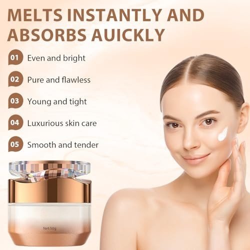 SXCS Vitamin C Plain Face Cream, Nicotinamide Cream for Face, Multifunctional Hydrating Makeup Cream with nicotinamide