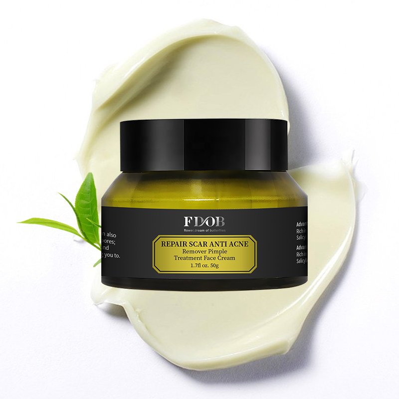 Private Label Best Organic Natural Tea Tree Oil Dark Spot Removal Anti Pimple Repair Scar Treatment acne and pimple Face Cream