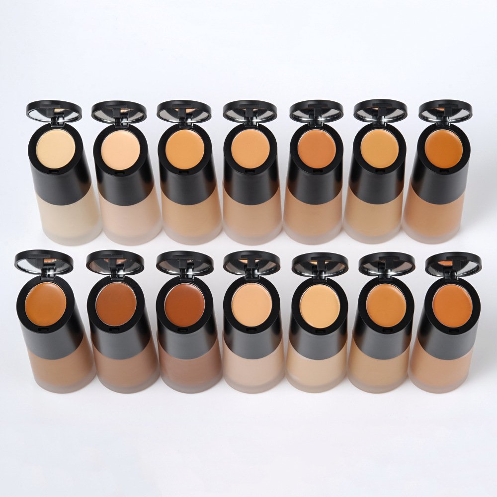 Face Makeup 2 in 1 Private Label Waterproof Concealer Cream Matte Liquid Foundation High Coverage Women Makeup Cosmetics
