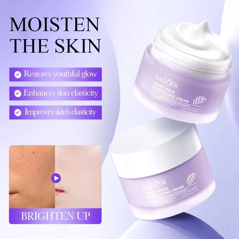 Cosmetics Beauty Products Grape Seeds Nourishing Face Cream Skin Care Repair Anti-Wrinkle Firming Vegan Anti Aging Face Cream
