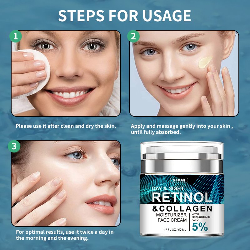 Skin Care Facial Moisturizer Retinol Cream For Women And Men Face Day And Night Cream Reduce Wrinkles 50ml