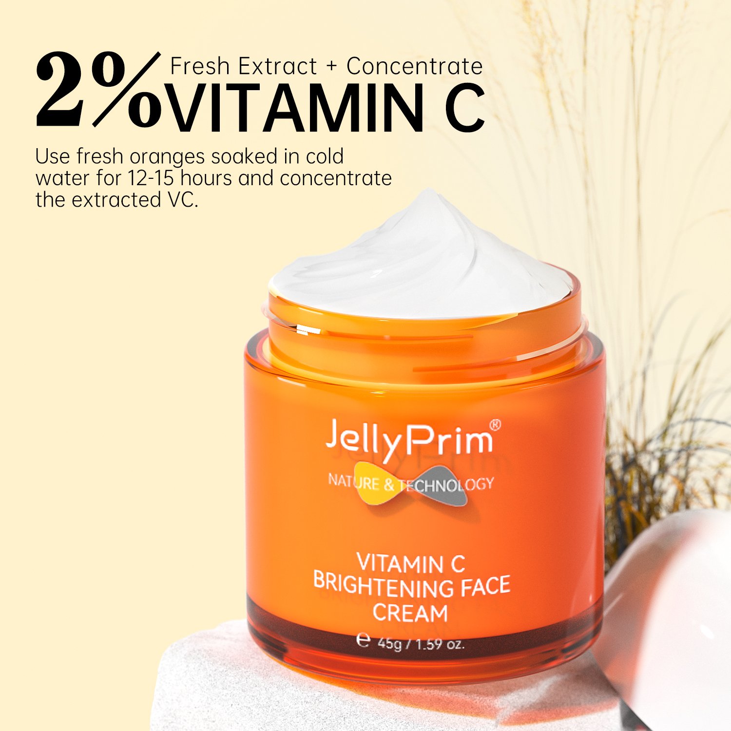 Private Label Korean Vitamin C Skin Care Brightening Whitening Collagen Lightening Pimples Dark Spot Removing Cream