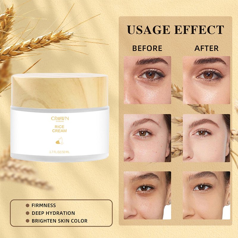 Organic Hydration Dry Care Nourishing Anti Wrinkles Skin Repair Face Moisturizing Rice Cream