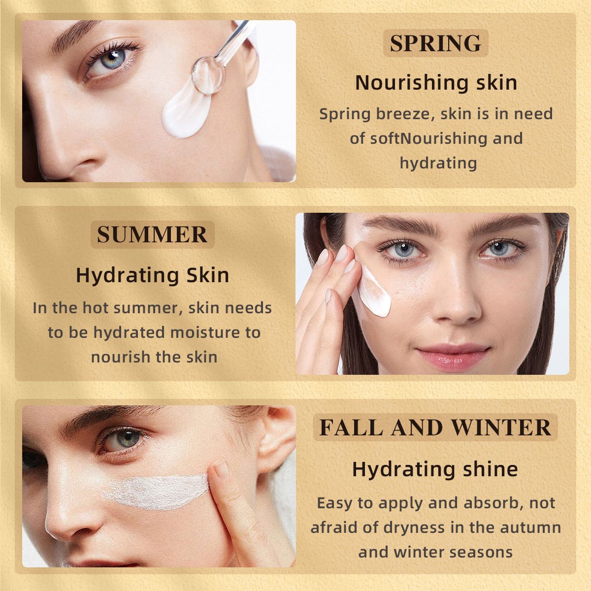 Organic Hydration Dry Care Nourishing Anti Wrinkles Skin Repair Face Moisturizing Rice Cream