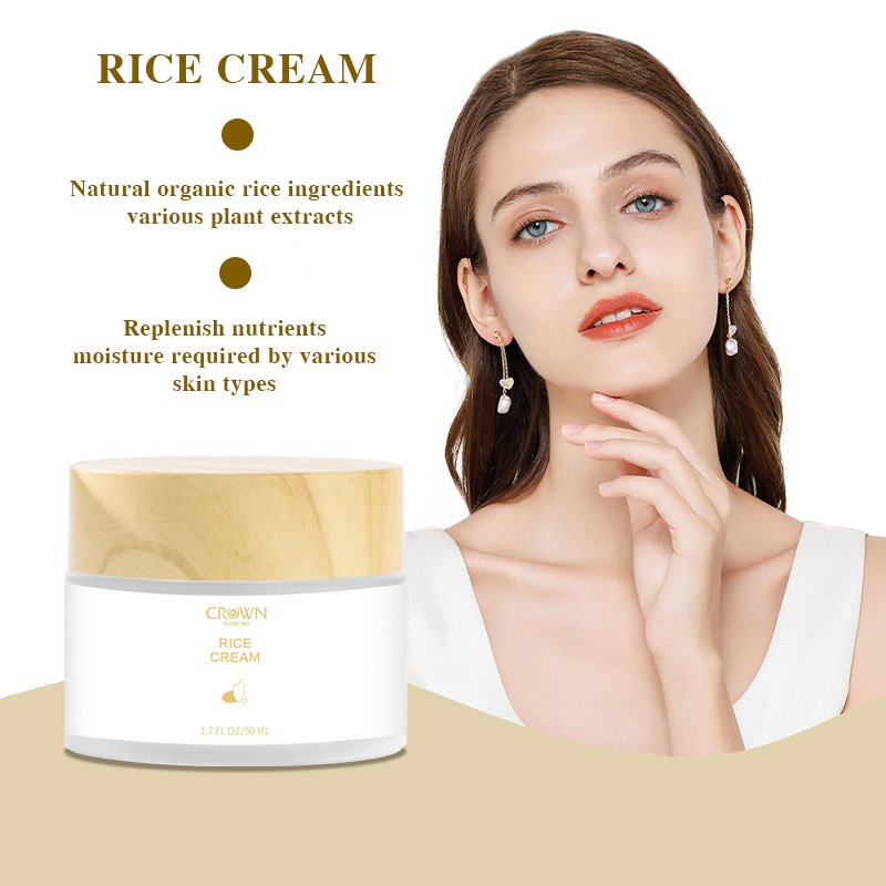 Organic Hydration Dry Care Nourishing Anti Wrinkles Skin Repair Face Moisturizing Rice Cream