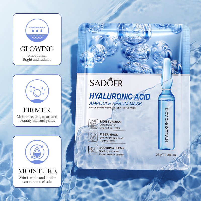 Vitamin C Ampere Serum E Whitening disposable Hydrating moisturizing beauty cosmetic full face mask skin care mask sheet