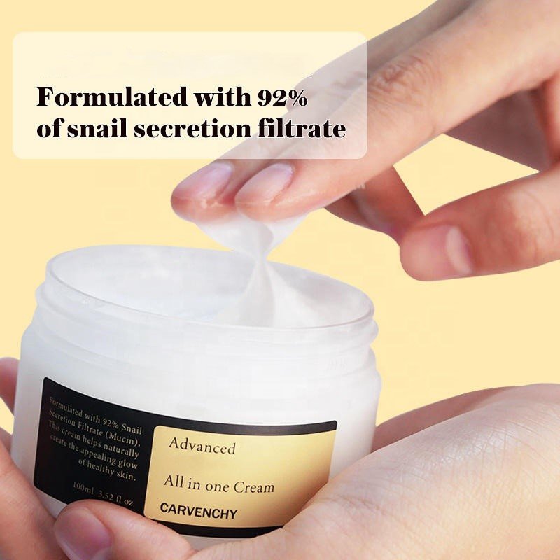 OEM Private Label Snail Mucin 92% Repair Face Cream Sensitive Skin Moisturizer Natural Dry Skin Acne-prone Daily Day Adults